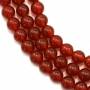 Natural Red Agate Beads Strand Round Diameter 6mm Hole 1mm About 62 Beads/Strand 39-40cm