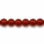 Rote Achate runde Perlenkette Durchmesser 6mm Durchmesser des Loch 1mm ca. 62 Stck / Strang 15~16"