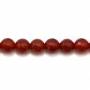 Agate rouge ronde facette sur fil  Taille 14mm de diamètre trou1.5mm Environ 28perles/fil 15~16"