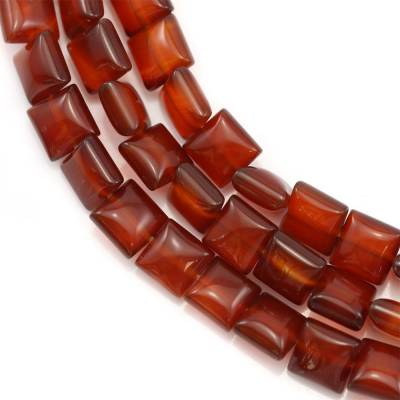 Natural Red Agate Beads Strand Square 8x8mm Hole 1mm About 50 Beads/Strand 39-40cm