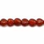 Rote Achate herzförmige Perlenkette 6x6mm Durchmesser des Loch 0.8mm ca. 72 Stck / Strang 15~16"
