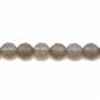 Graue Achate facettierte runde Perlenkette Durchmesser 6mm Durchmesser des Loch 1mm ca. 67 Stck / Strang 15~16"