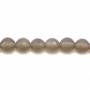 Filo di perline di agata grigia naturale, rotondo sfaccettato, diametro 8 mm, foro 1 mm, circa 48 perline per filo, 15~16"