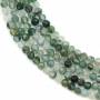 Natural Moss Agate Beads Faceted Round Diameter 3 Hole 0.5mm 39-40cm/Strand
