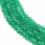 Natural Green Agate Beads Strand Faceted Round Diameter 3mm Hole 0.8mm Length 39-40cm/Strand