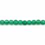 綠瑪瑙串珠 切角圓形 直徑3毫米 孔徑0.8毫米 長度39-40釐米/條