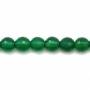Filo di perline di agata verde naturale, rotondo sfaccettato, diametro 8 mm, foro 1 mm, circa 47 perline per filo, 15~16"