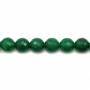 Filo di perline di agata verde naturale, rotondo sfaccettato, diametro 10 mm, foro 1 mm, circa 39 perline per filo, 15~16"