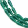 Natural Green Agate Beads Strand Teardrop 6x16mm Hole 1mm About 25 Beads/Strand 39-40cm
