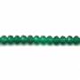 Filo di perline di agata verde naturale, abaco sfaccettato, dimensione 3x4 mm, foro 0,8 mm, circa 120 perline per filo, 15~16"