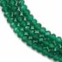 Filo di perline di agata verde naturale, abaco sfaccettato, dimensione 3x4 mm, foro 0,8 mm, circa 120 perline per filo, 15~16"