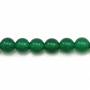 Grüne Achate runde Perlenkette Durchmesser 6mm Durchmesser des Loch 1mm ca. 64 Stck / Strang 15~16"