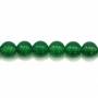 Grüne Achate runde Perlenkette Durchmesser 8mm Durchmesser des Loch 1mm ca. 49 Stck / Strang 15~16"