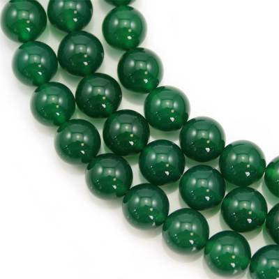 Natural Green Agate Beads Strand Round Diameter 10mm Hole 1mm About 39 Beads/Strand 39-40cm