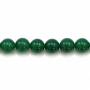Filo di perline di agata verde naturale, rotondo, diametro 10 mm, foro 1 mm, circa 39 perline per filo, 15~16"