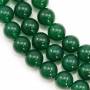 Natural Green Agate Beads Strand Round Diameter 14mm Hole 1.5mm About 28 Beads/Strand 39-40cm