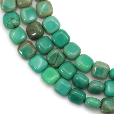 Natural Grass Agate Beads Strand Square 6mm Hole 1mm 39-40cm/Strand