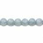 Aquamarine runde Perlenkette Durchmesser 6mm Durchmesser des Loch 1mm ca. 64 Stck / Strang 15~16"