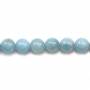 Natural Aquamarine Beads Strand Round Diameter 12mm Hole 1.5mm About 33 Beads/Strand 15~16"