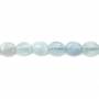 Perles d'aigue-marine naturelles en brin ovale 8x10mm 39-40cm/brin