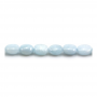 海藍寶串珠 蛋形 尺寸6x8毫米 孔徑1毫米 長度39-40厘米/條