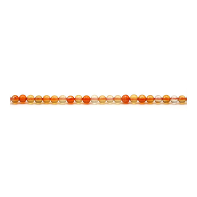 Natural Carnelian Beads Strand Round Diameter 2mm Hole 0.4mm About 174 Beads/Strand 15~16"