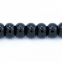 Natural Black Agate Abacus Beads Strand 4x6mm Hole 1mm 93 Beads/Strand 39-40cm