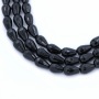 Natural Black Agate Beads Strand Faceted Teardrop 6x9mm Hole 1mm About 43 Beads/Strand 39-40cm
