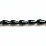 Natural Black Agate Beads Strand Faceted Teardrop 6x9mm Hole 1mm About 43 Beads/Strand 39-40cm
