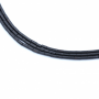 Natural black agate beads strand cylinder tube size 2x4 mm hole 0.4 mm 39-40cm/strand