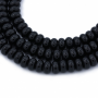 Natural Black Agate Abacus Beads Strand 6x10mm Hole 1mm About 66 Beads/Strand 39-40cm