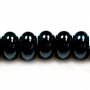 Agate noire rondelle sur fil  Taille 6x10mm trou1.0mm Environ 66perles/fil 15~16"