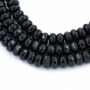 黑瑪瑙串珠 切角算盤珠 尺寸6x10毫米 孔徑1毫米 長度39-40厘米/條