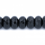 Agate noire rondelle facette sur fil  Taille 6x10mm trou1.0mm Environ 67perles/fil 15~16"