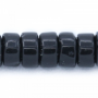 Black Agate Heishi Beads Strand Size 2x4mm Hole0.9mm 39-40cm/Strand