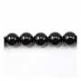 Natural Black Agate Beads Strand Round Diameter 10mm Hole 1mm About 39 Beads/Strand 39-40cm