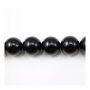 Filo di perline di agata nera naturale, rotondo, diametro 18 mm, foro 2 mm, circa 22 perline per filo, 15~16"
