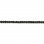 黑瑪瑙串珠 切角圓形 直徑2毫米 孔徑0.5毫米 長度39-40厘米/條