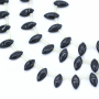 Schwarze Achate olivenförmige Perlenkette 5x10mm Durchmesser des Loch 0.7mm ca. 40 Stck / Strang 15~16"
