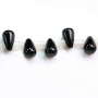 Natural Black Agate Beads Strand  Teardrop 5x8mm Hole 0.7mm About 50 Beads/Strand 39-40cm
