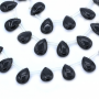 Fili di perline di agata nera, a goccia, dimensioni 10x14 mm, foro: 0,7 mm, circa 29 perline/filamento, 15~16"