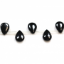 Natural Black Agate Beads Strand Teardrop 8x12mm Hole 0.8mm About 33 Beads/Strand 39-40cm