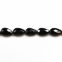 Natural Black Agate Beads Strand Faceted Teardrop 10x14mm Hole 1mm About 28 Beads/Strand 39-40cm