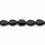 Natural Black Agate Beads Strand Teardrop 9x13mm  Hole 1mm About 31 Beads/Strand 39-40cm