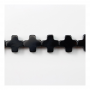 Natural Black Agate Beads Strand Cross Size 8x8mm Hole 0.8mm About 50 Beads/Strand 39-40cm