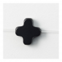 Schwarze Achate kreuzige Perlenkette 8x8mm Durchmesser des Loch 0.8mm ca. 50 Stck / Strang 15~16"