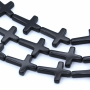 Natural Black Agate Beads Strand Cross Size 22x30mm Hole 1.5mm About 13 Beads/Strand 39-40cm