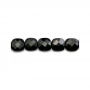 Natürliche schwarze Achatperlen Stränge, facettiertes Quadrat, Größe 8x8 mm, dick 4 mm, Loch 1 mm, 15 ~ 16 "/ Strang