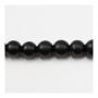 Natürliche schwarze Achat gefrostete Perlen Stränge Runder Durchmesser 10 mm Loch 1 mm Länge 15 ~ 16 "/ Strang