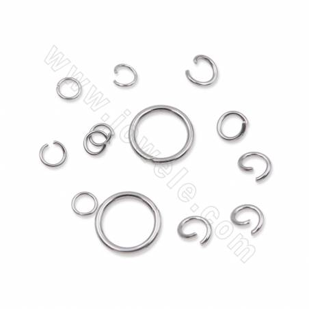 Anéis de salto de Aço inoxidável 304 para jóias, Círculo, Diâmetro 5mm, Espessura 0.6mm, 1000 pçs/pacote.